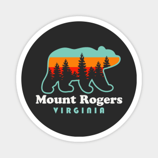 Mount Rogers Virginia Hiking Bear Magnet